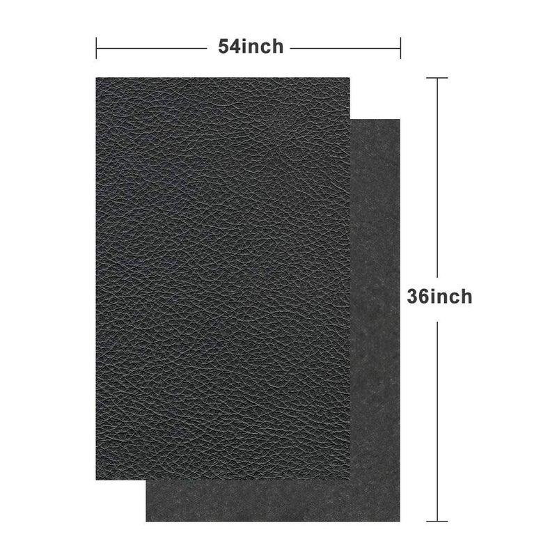 TORRAMI Soft Synthetic PU Fabric Material Faux Leather Sheets 1 Yards 54" x 36", 0.95mm Thick for Upholstery, DIY Crafts, Pebbled Pattern Black - Image 4